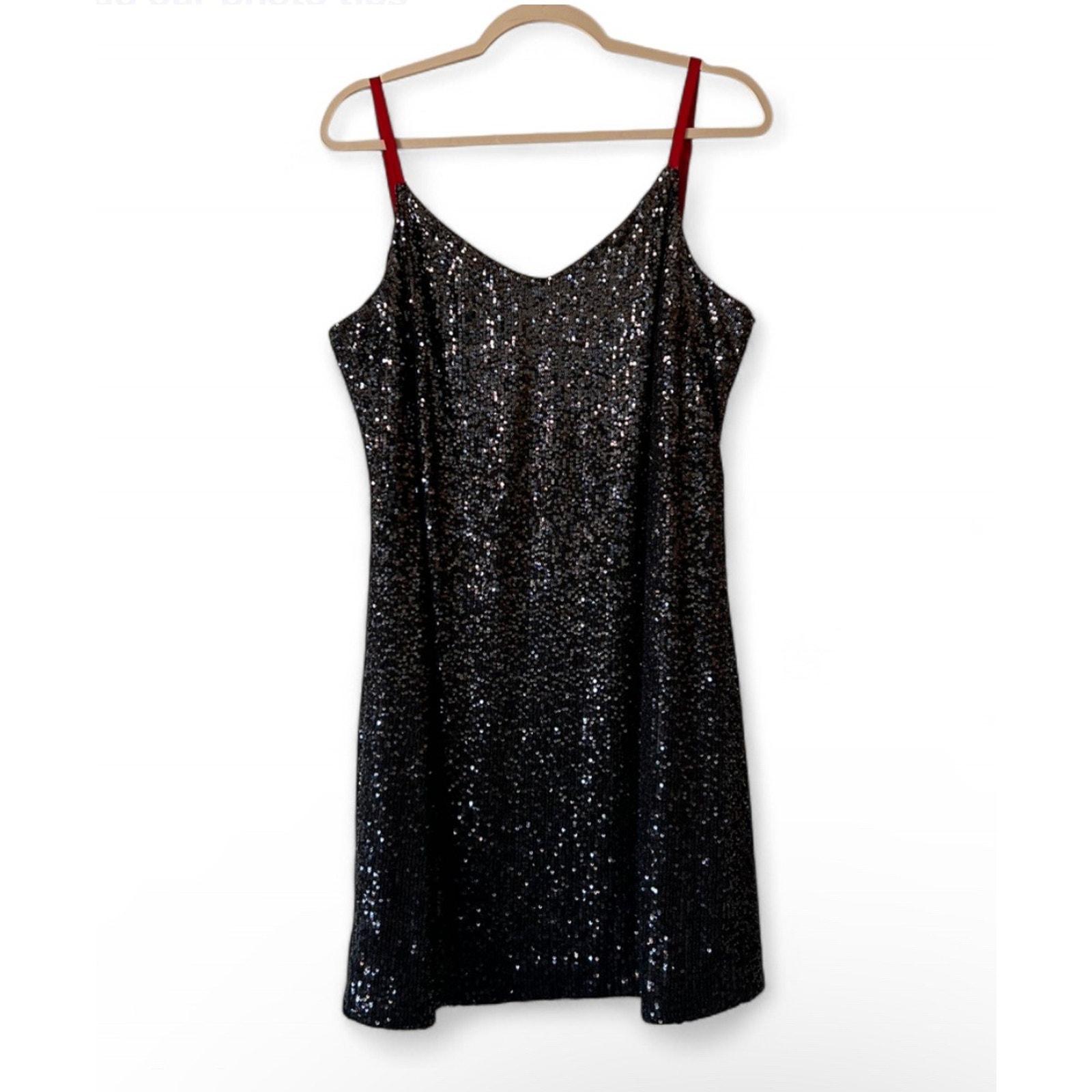 Dkny Gray Black Sequin Mini Sheath Dress Size Large Formal Party